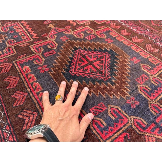 Antique Herati Hand-Knotted Wool Rug - 8'7" X 4'0" For Sale - Image 11 of 14