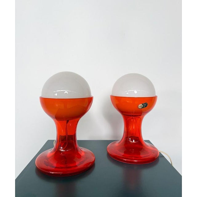 LT216 Table Lamps by Carlo Nason for Mazzega, 1960s, Set of 2 For Sale - Image 9 of 10