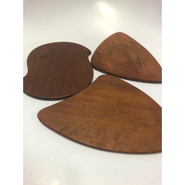 Coffee 1960s Danish Teak Appetizer Plates - Set of 8 For Sale - Image 8 of 11