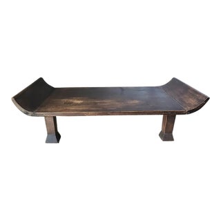 Antique Chinese Kang Table | Late Qing Elm Wood Low Tea Table For Sale