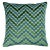 Mid-Century Modern Schumacher Florentine Chevron 18" Pillow in Emerald For Sale - Image 3 of 3