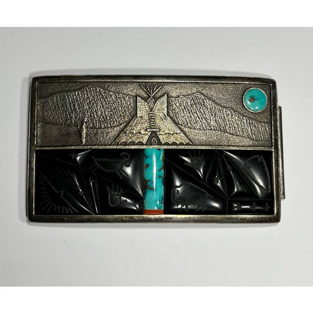 Native American Darryl Begay Monumental Belt Buckle For Sale - Image 3 of 10