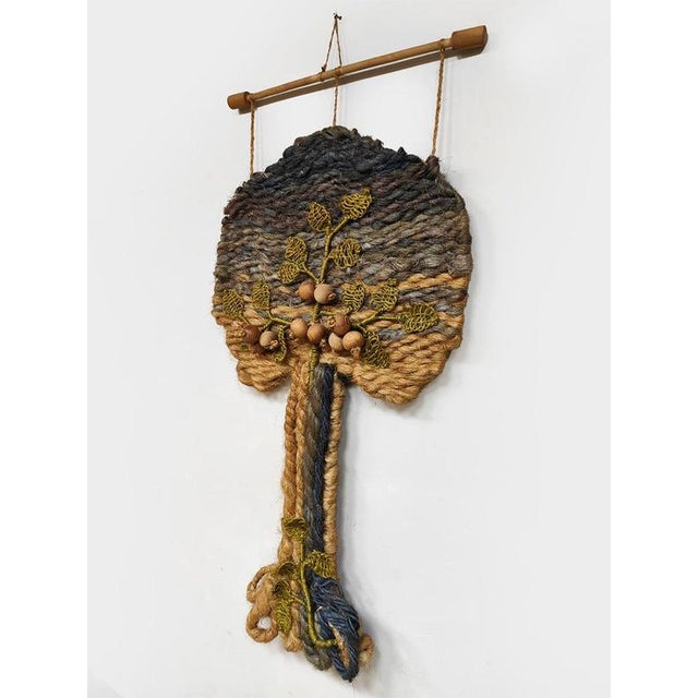 Mid-Century Macramé Tree of Life Wall Tapestry, 1960 For Sale - Image 6 of 8