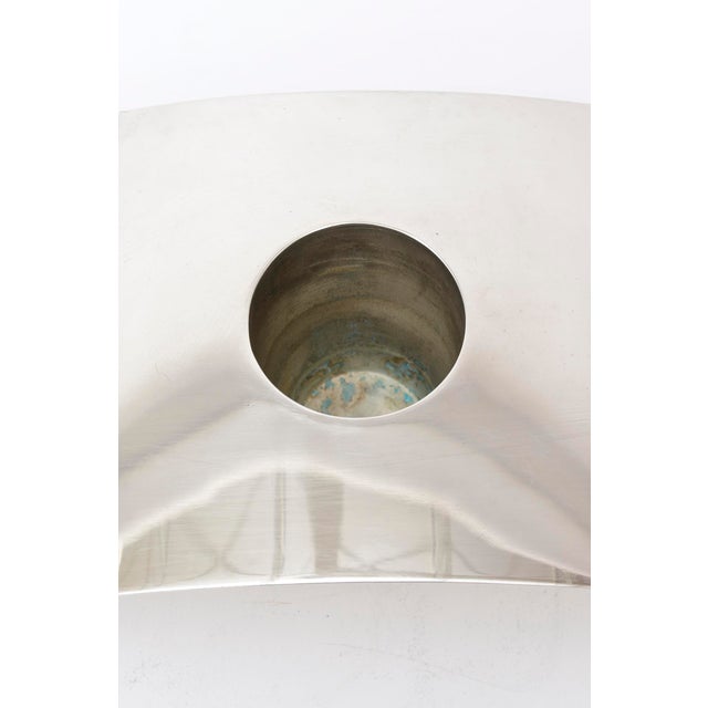 1980s Vintage 1980's Lino Sabattini Comorana Silver Plate Sculptural Vase or Candle Holder For Sale - Image 5 of 7