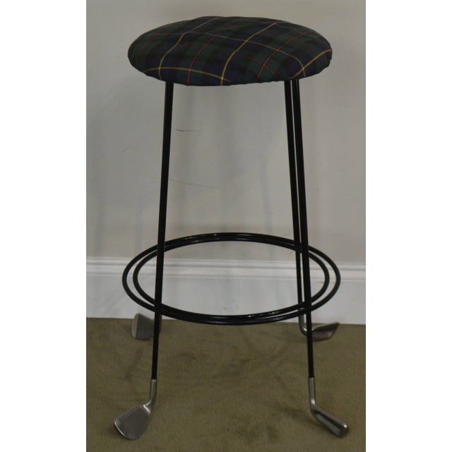 Custom Pair Iron Golf Club Counter Bar Stools Chairish