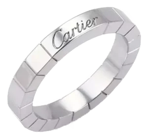 Cartier Lanieres 18k White Gold Band Ring Size 5