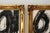 Wood Pair of Textured Black and White Paintings in Ornate Antique Gold Frames For Sale - Image 7 of 11