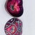 Vintage Cloisonné Enamel Heart-Shaped Trinket Box – Red Ground, Floral Motif, Silver-Blue Technique For Sale In Los Angeles - Image 6 of 9