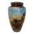 Antique Late 19th Century French Countryside Chateau Painted Enamel on Copper Scenic Vase Signed and Marked France Circa 1900 For Sale