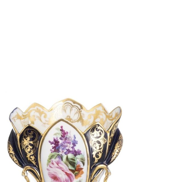 Porcelain Altar Vases from Vieux Paris, 1800s, Set of 2 For Sale - Image 4 of 6