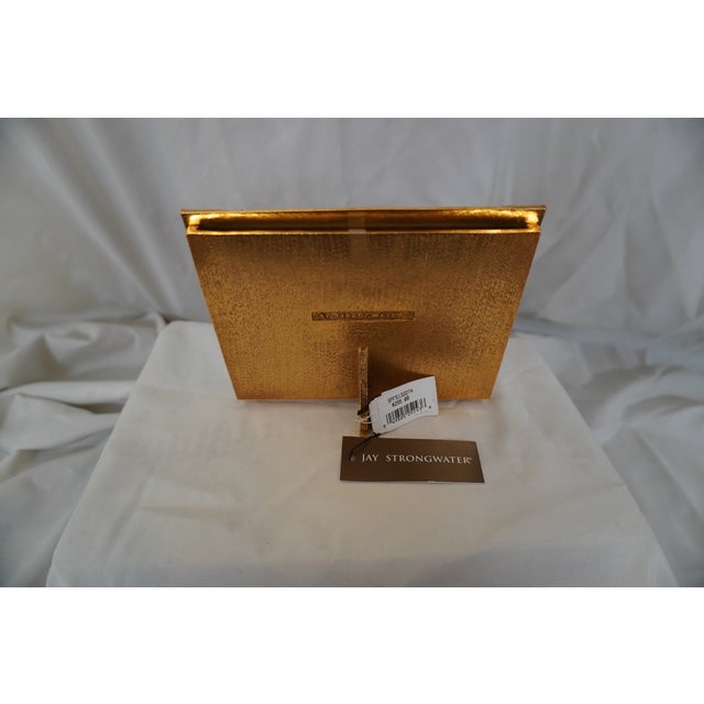 Burnt Orange Crystal & Enamel Rust Colored Jay Strongwater Frame For Sale - Image 8 of 10