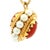 Italian Coral and Pearl Pendant in 18k Gold – Torre Del Greco, 1970s For Sale - Image 4 of 12