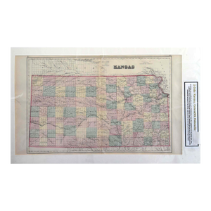 Antique 1870s g.w. Gray & Son Two-Sided Map: Kansas / Colorado & Nebraska (32 X 20")
