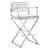 Director White Vegan Leather & Steel Bar Stool For Sale