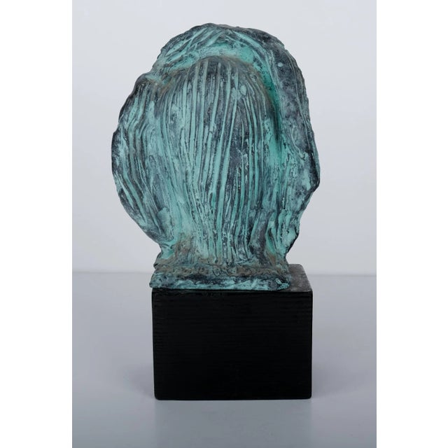 Renowned Hungarian Artist Tibor Jankay - Rarity "Irenke" Ceramic Sculpture on Wood Base Unique, One of a Kind A Tribute to...