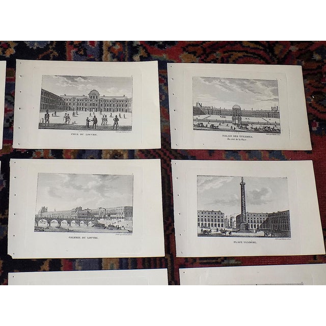 Authentic 19th Century Diminutive Antique Engravings of Paris Landmarks ...