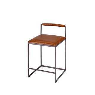 Bradbury Counter Stool, Saddle Leather For Sale