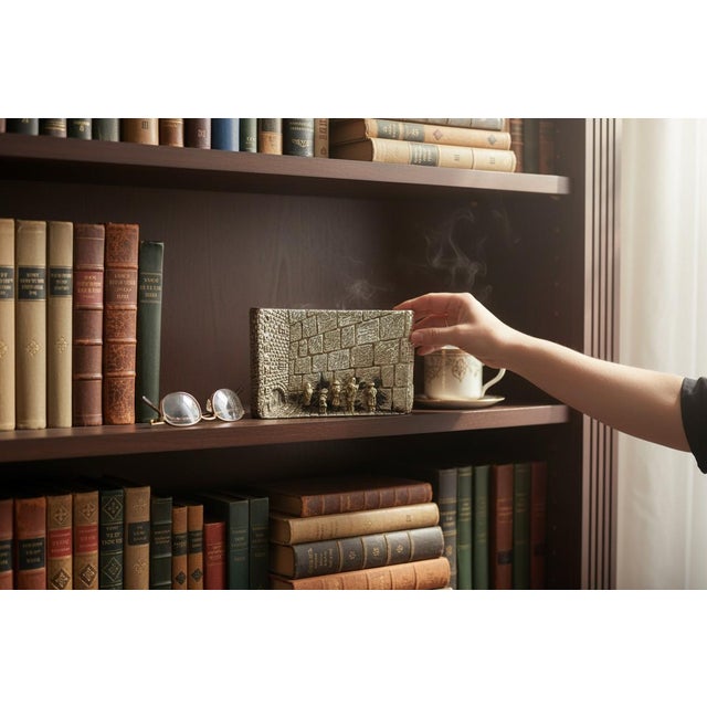 A meaningful and finely executed Judaica art piece, this Ben Zion sterling silver sculpture captures the timeless...