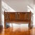 1960s Mid-Century Carved Wood Full-Size Headboard. A vintage full-size headboard combining a warm wood frame with inset...