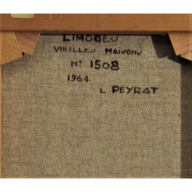Paint Louis Peyrat, Limoges Vieilles Maisons, 1964 For Sale - Image 7 of 8