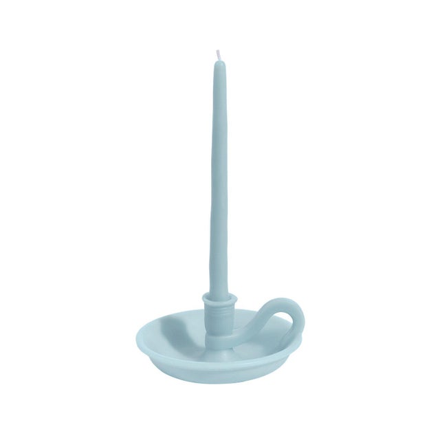 Modern Misette The Forme Wax Candlestick, Blue For Sale - Image 3 of 3