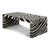 2020s Zebra Striped Bone Inlay Coffee Table with Waterfall Ends For Sale - Image 5 of 13