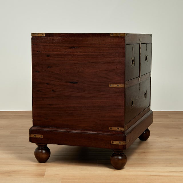 English Pair of Antique Anglo Indian Rosewood Campaign Stands For Sale - Image 3 of 13