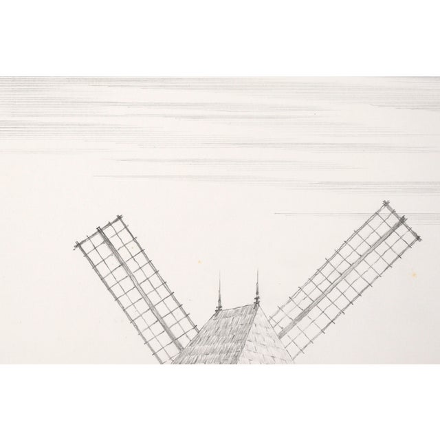 Paper Cal Nord, Denmark - Hyper Realistic Windmill Illustration by M Mayer For Sale - Image 7 of 12