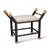 Boca Black Paros Greek Key Bamboo Bench For Sale In Chicago - Image 6 of 6