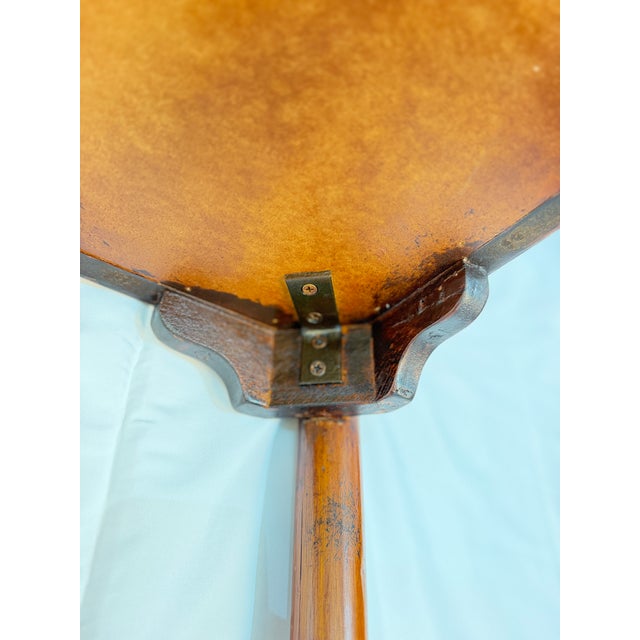 Vintage Maitland-Smith Style Coffee Table With Leather-Wrapped Legs and Brass Accents For Sale - Image 13 of 15