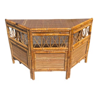 Vintage Brighton Style Bamboo Console Table For Sale