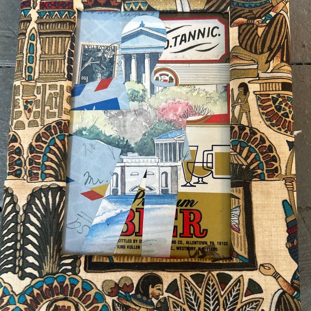 Contemporary original hands across America collage by Wayne Cunningham. Measures approximately 6.25x8.25 overall. Check...