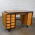 Vintage Mid Century Modern Art Deco Maple Colored Desk With Black Accents by American of Martinsville For Sale - Image 6 of 13