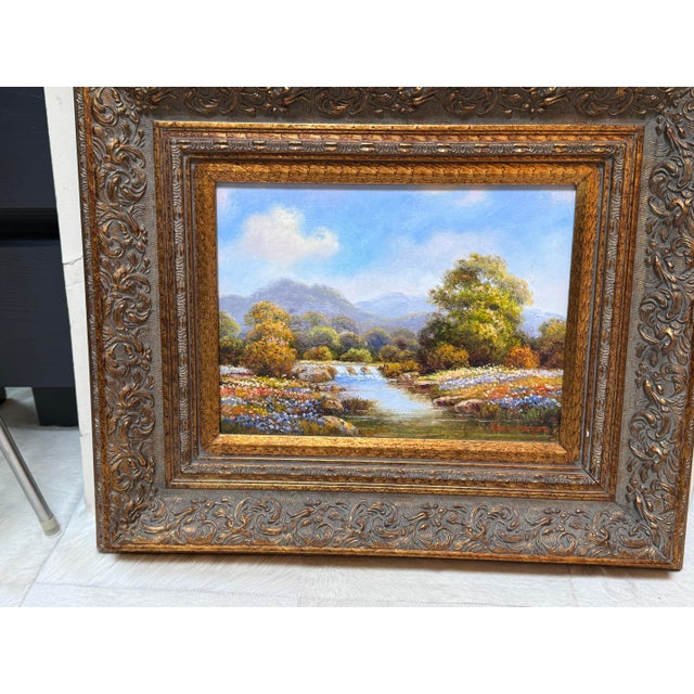 David W. Mayer Hill Country of Texas Original Oil on Canvas Landscape, Signed For Sale - Image 11 of 12