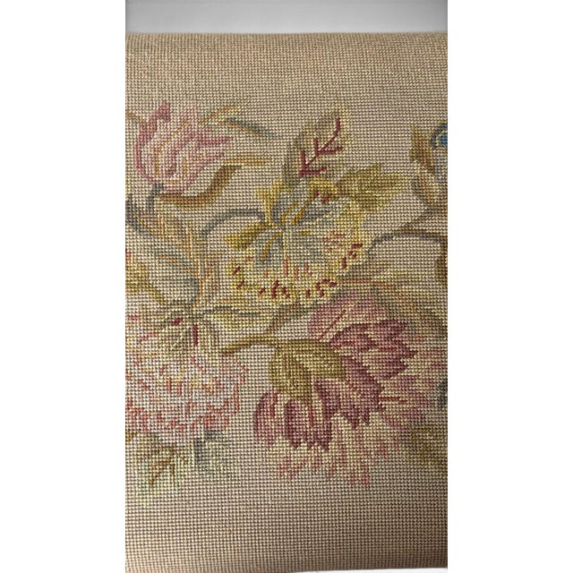 Early 20th Century French Louis XVI Style Lacquered Wood Settee With Needlepoint Upholstery For Sale - Image 12 of 18