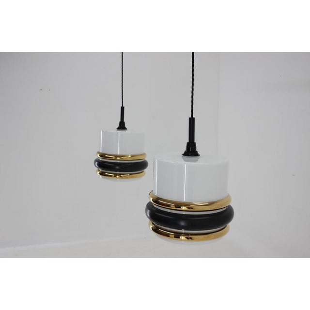 Pendant Glass Light, Former Czechoslovakia, 1970s For Sale - Image 3 of 14