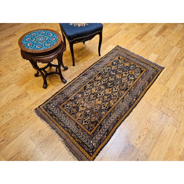 Antique Baluch Tribal Area Rug, Handwoven Wool, Allover Geometric Pattern For Sale - Image 9 of 18