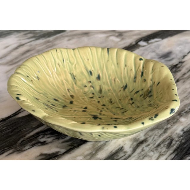 Mid 20th Century LastChance!Splatterware Majolica Style Cabbage Dish For Sale - Image 5 of 11