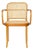 Ligna Armchair Bentwood Beech with New Rattan Cane by Josef Hoffmann in the style of Thonet, Czechoslovakia, 1960s For Sale