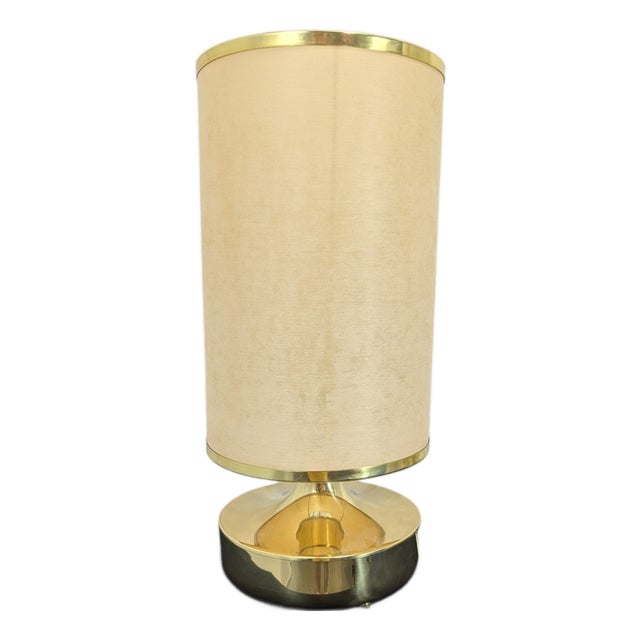 Golden Table Lamp from Lumi, 1970s For Sale