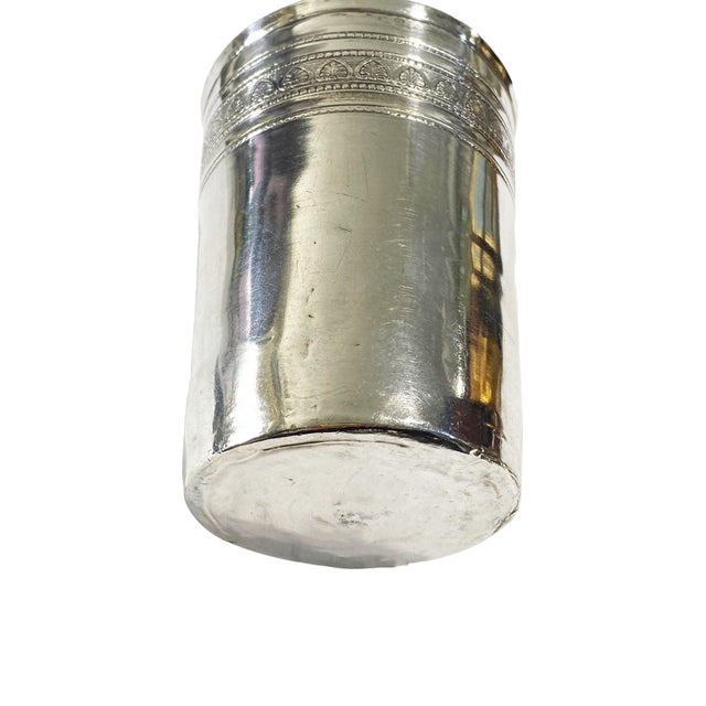 Metal 1930s Old Coin Silver Beaker For Sale - Image 7 of 8