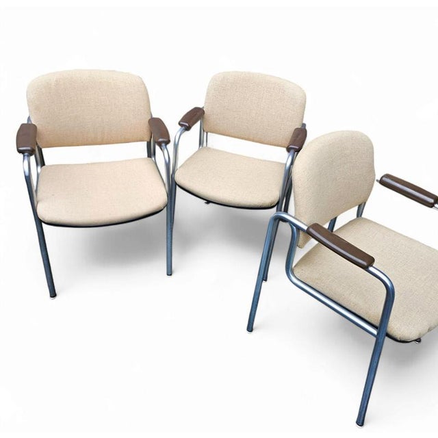 Textile Armchairs attributed to Miller Borgsen for Röder und Söhne, 1970s, Set of 6 For Sale - Image 7 of 7