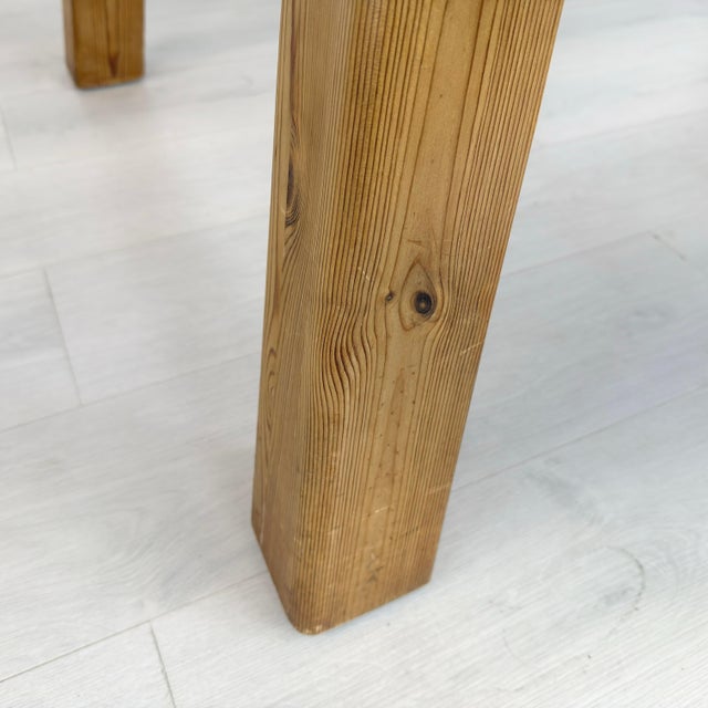 Brutalist Pine Dining Table by Wasa For Sale - Image 12 of 12