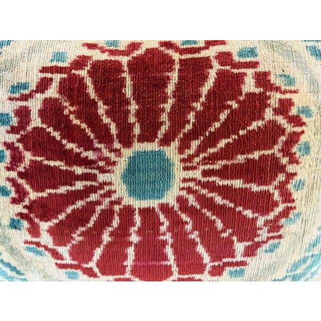 Boho Chic Decorative Silk Velvet Ikat Pillow For Sale - Image 3 of 5