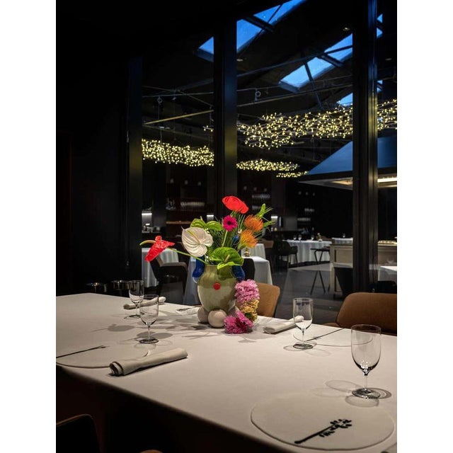 Green Set of 3 Contemporary Decor Glazed Ceramic Explorer Vase Collection For Sale - Image 8 of 11