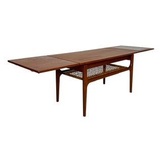 Vintage Mid-Century Danish Extendable Teak Coffee Table by Trioh Møbler, 1960s For Sale
