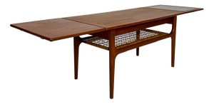 Vintage Mid-Century Danish Extendable Teak Coffee Table by Trioh Møbler, 1960s