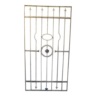 Antique Victorian Iron Gate Window Garden Fence Architectural Salvage Door #043 For Sale