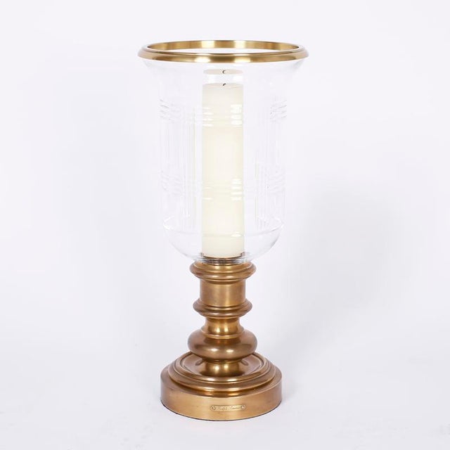 Vintage Ralph Lauren British Colonial Style Hurricane Candle Stands a