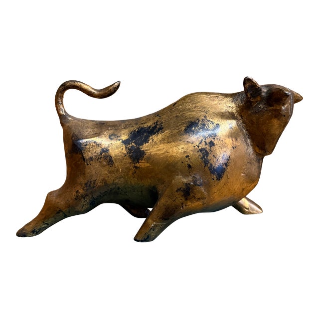 Mid Century Brutalist Bull Sculpture - For Sale